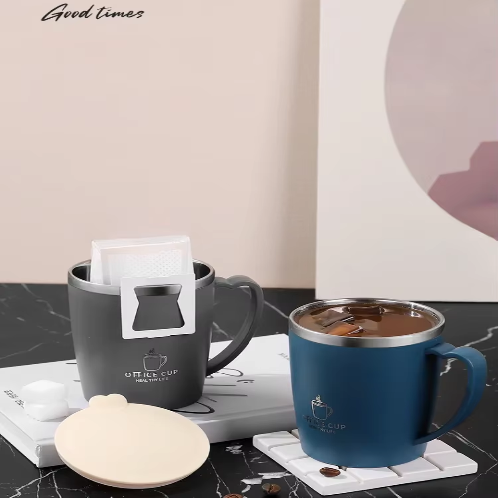 Tasse Thermos bleu et grise