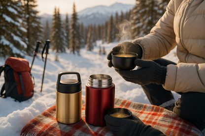 Thermos repas chaud Cafera en extérieur, repas nomade isotherme 1 kg, étanche, usage randonnée/ski